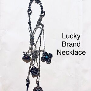Lucky Brand Silver Necklace with Red and Blue Highlights Best offers considered!
